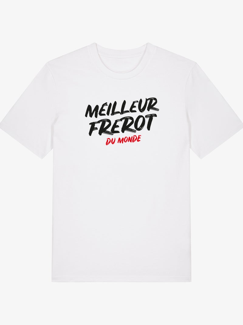 T-shirt Homme - MEILLEUR FREROT DU MONDE Blanc - Kiabi