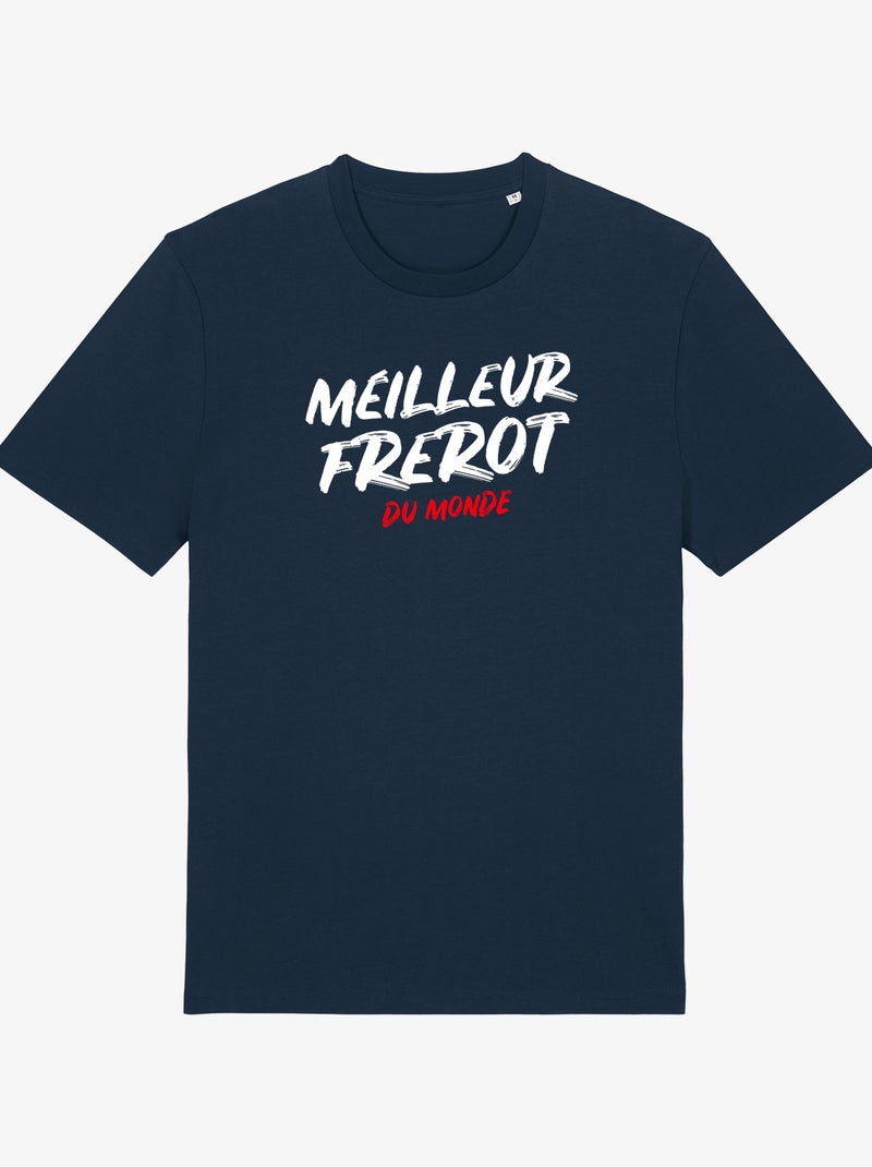 T-shirt Homme - MEILLEUR FREROT DU MONDE Bleu marine - Kiabi