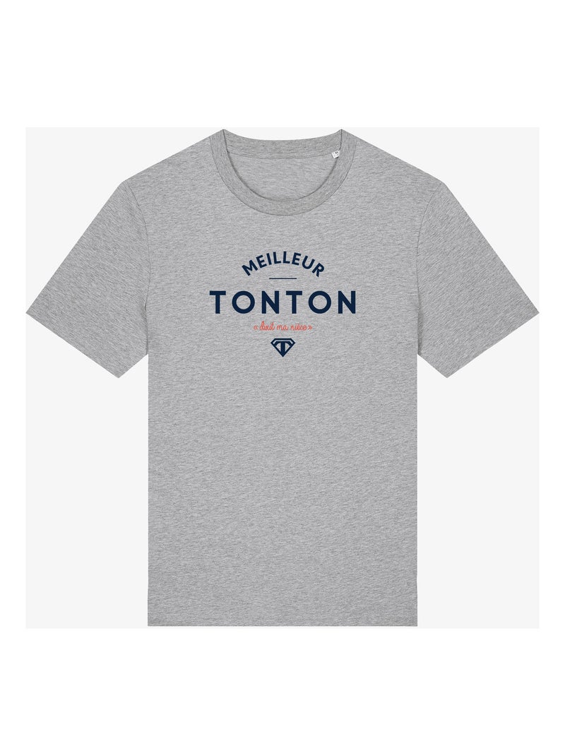 T-shirt Homme - MEILLEUR TONTON DIXIT MA NIECE Gris chiné - Kiabi