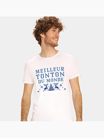 T-shirt Homme - MEILLEUR TONTON DU MONDE NOEL