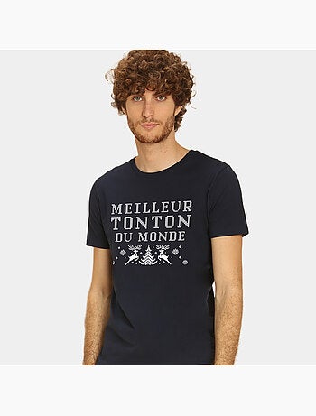 T-shirt Homme - MEILLEUR TONTON DU MONDE NOEL