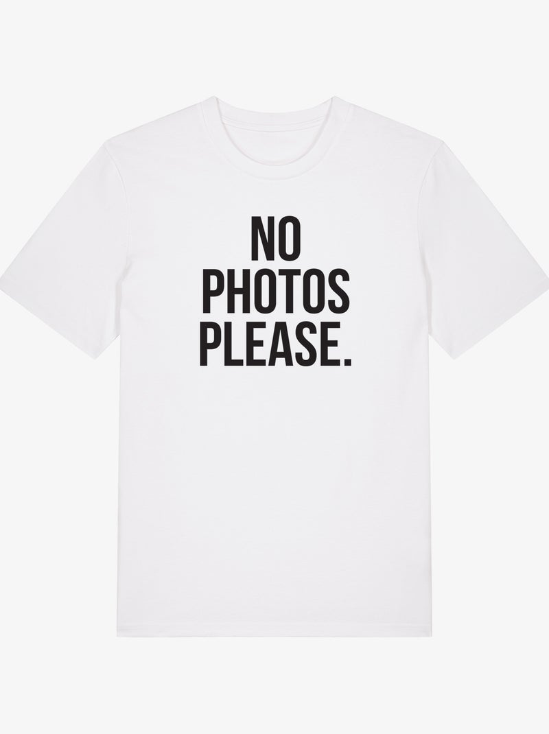 T-shirt Homme - NO PHOTOS PLEASE Blanc - Kiabi