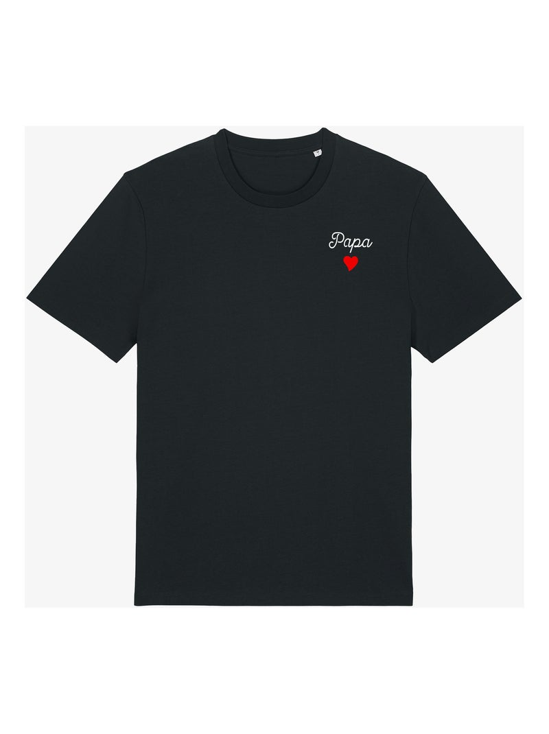 T-shirt Homme - PAPA CŒUR Noir - Kiabi