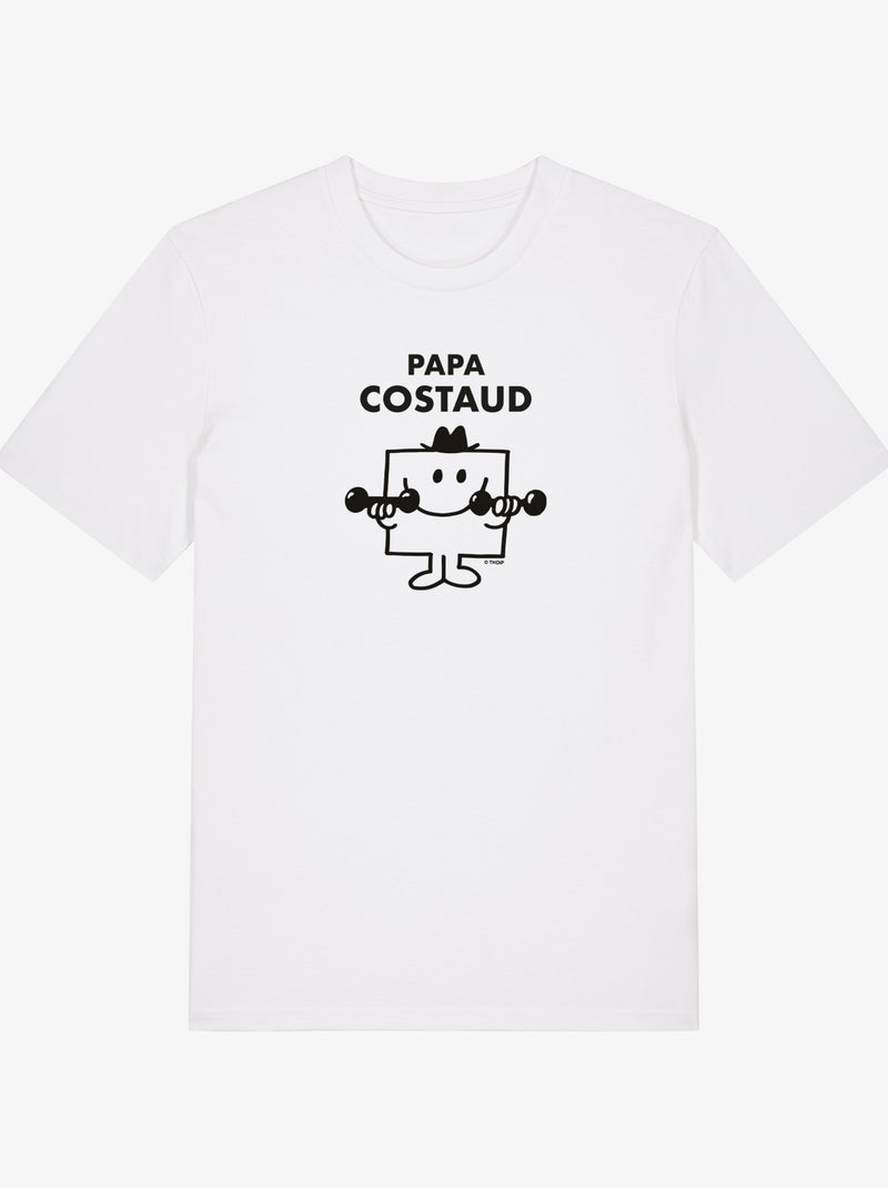 T-shirt Homme - PAPA COSTAUD Blanc - Kiabi