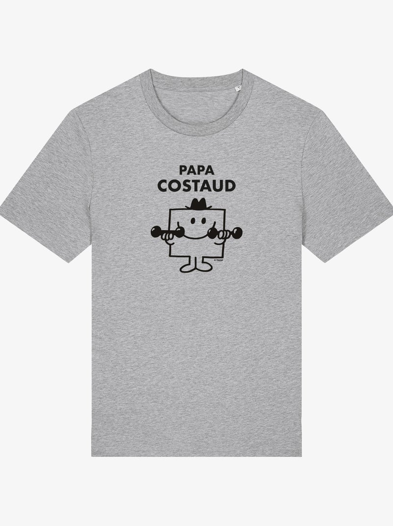 T-shirt Homme - PAPA COSTAUD Gris chiné - Kiabi