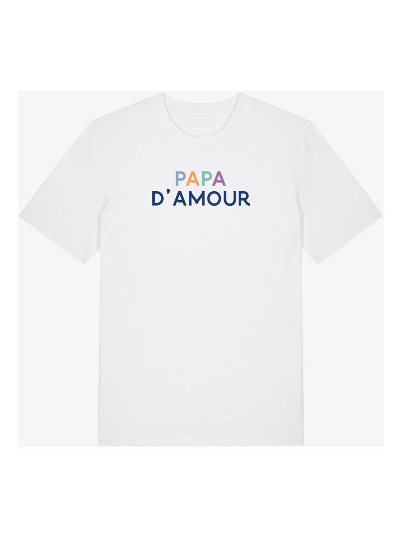 T-shirt Homme - PAPA D'AMOUR COLORÉ Blanc - Kiabi