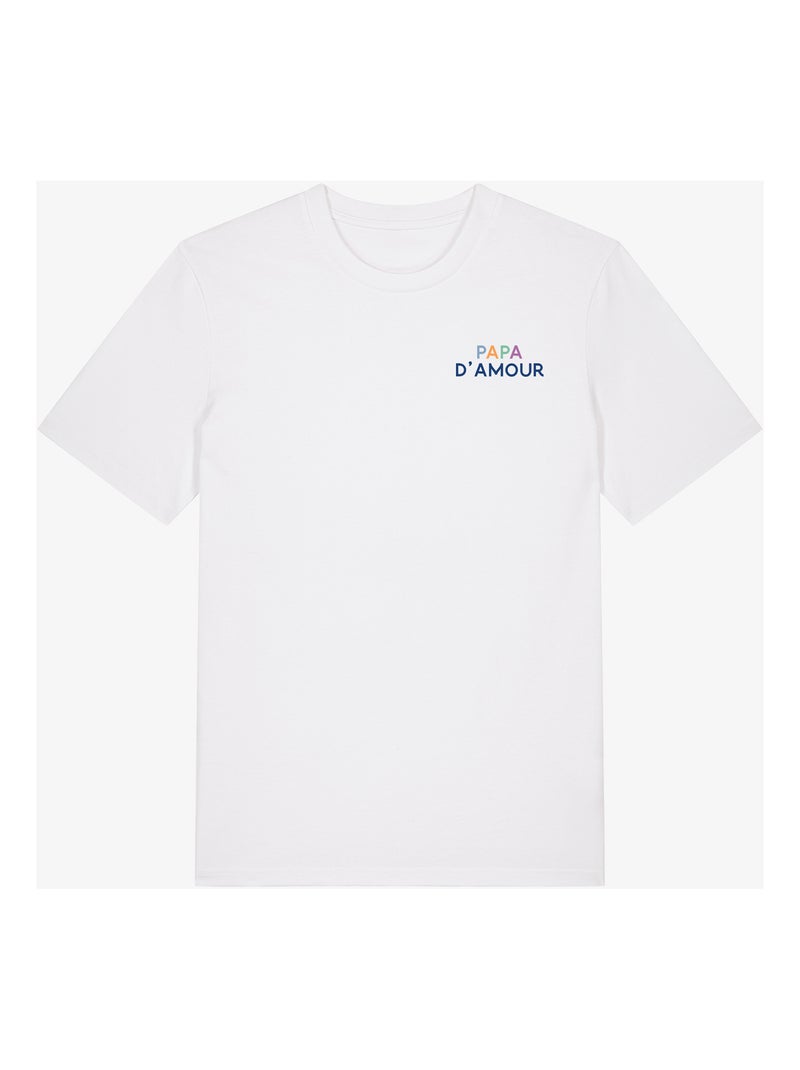 T-shirt Homme - PAPA D'AMOUR COLORÉ CŒUR Blanc - Kiabi