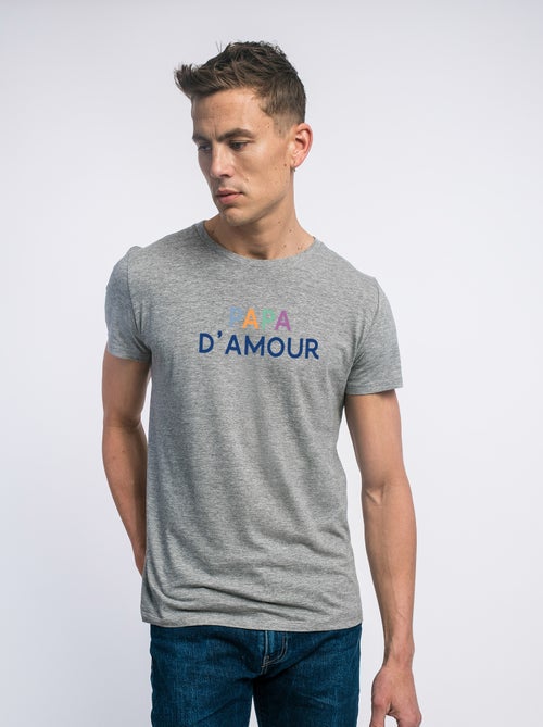 T-shirt Homme - PAPA D'AMOUR COLORÉ - Kiabi