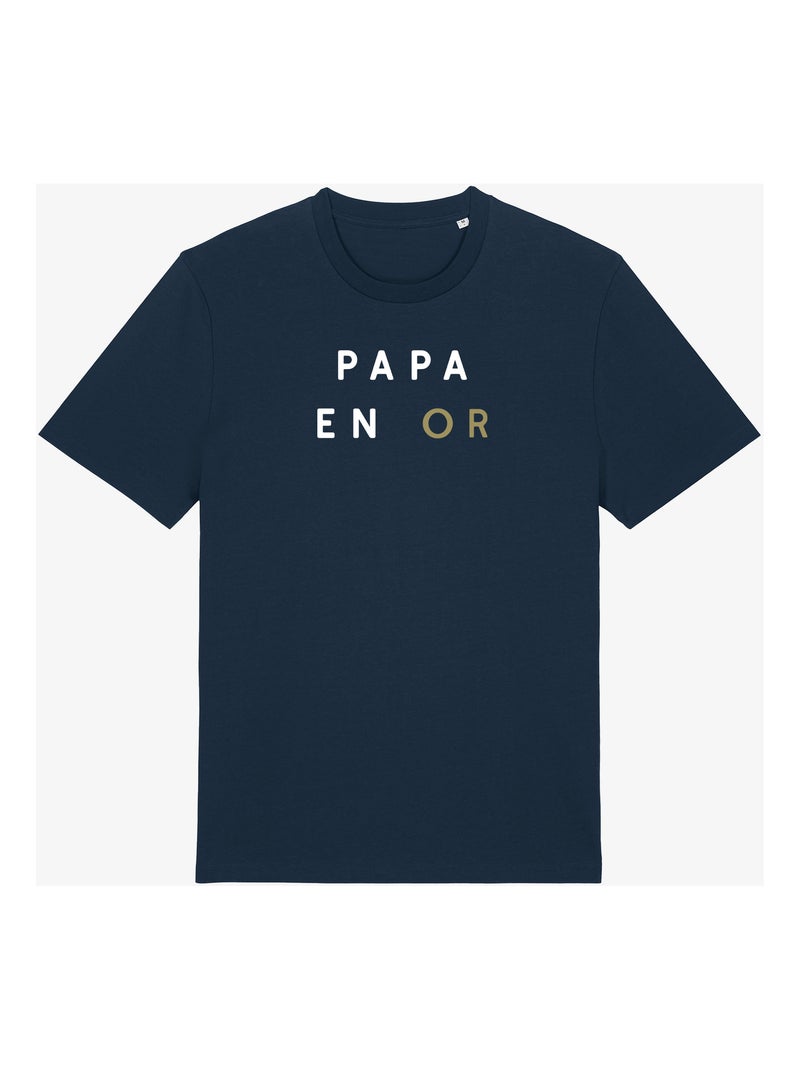 T-shirt Homme - PAPA EN OR 2 WAF Bleu marine - Kiabi