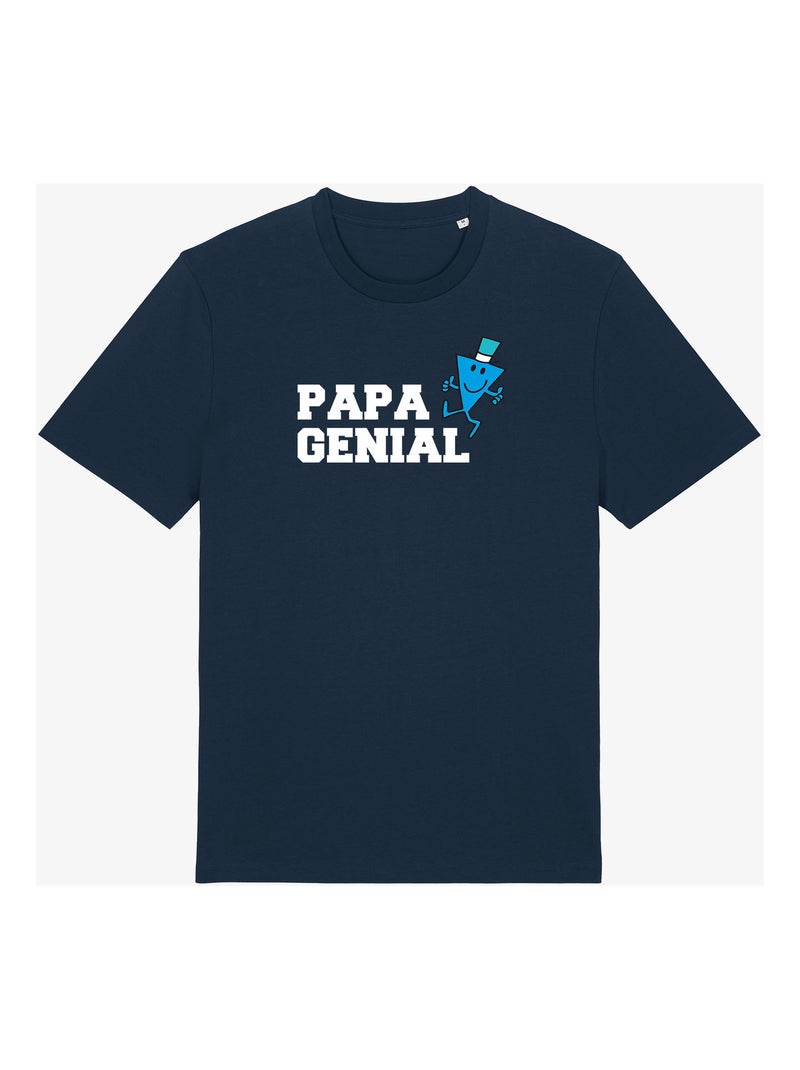 T-shirt Homme - PAPA GENIAL Bleu marine - Kiabi