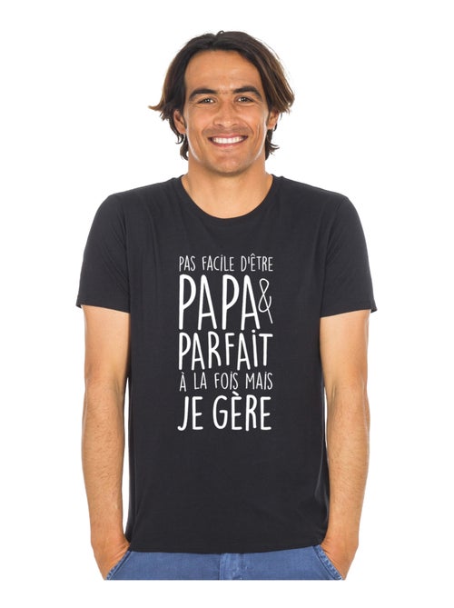 T-shirt Homme - PAS FACILE D'ÊTRE PAPA ET PARFAIT À LA FOIS MAIS JE GÈRE - Kiabi T-shirt Homme - PAS FACILE D'ÊTRE PAPA ET PARFAIT À LA FOIS MAIS JE GÈRE - Kiabi