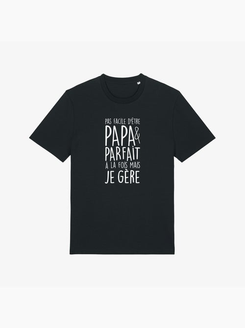 T-shirt Homme - PAS FACILE D'ÊTRE PAPA ET PARFAIT À LA FOIS MAIS JE GÈRE - Kiabi T-shirt Homme - PAS FACILE D'ÊTRE PAPA ET PARFAIT À LA FOIS MAIS JE GÈRE - Kiabi