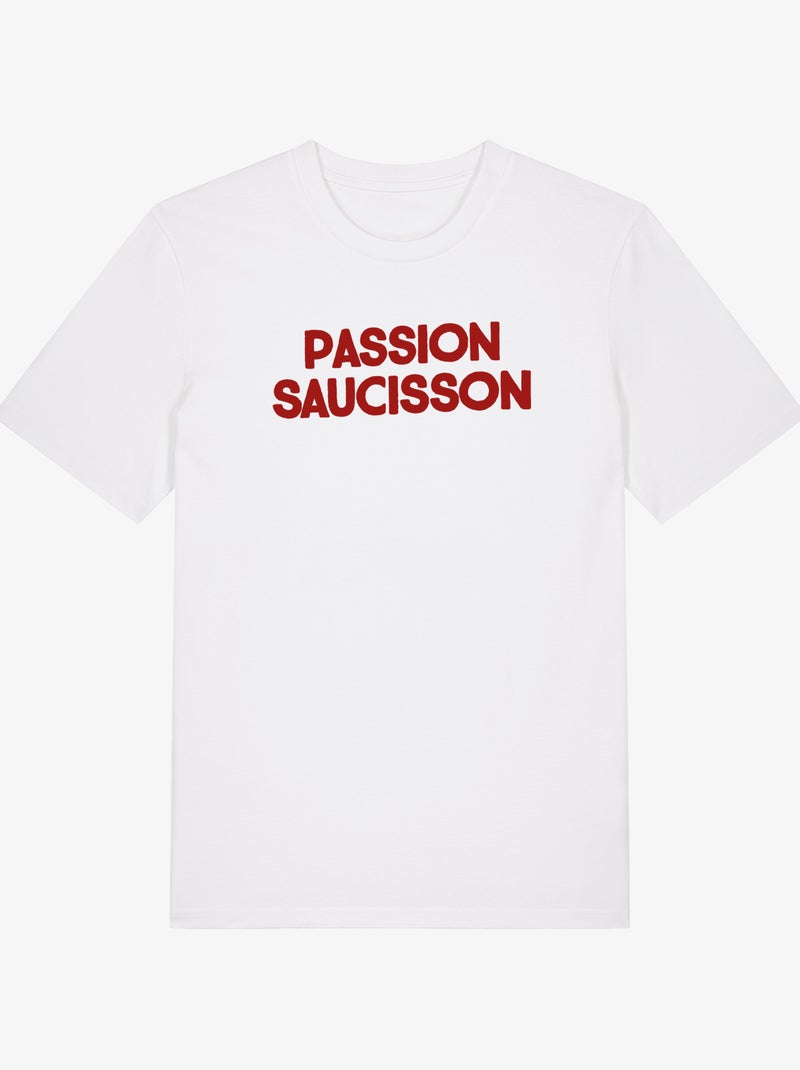 T-shirt Homme - PASSION SAUCISSON Blanc - Kiabi