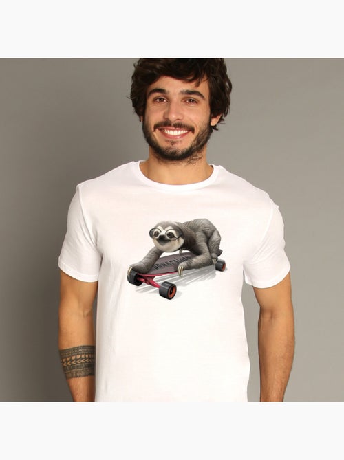 T-shirt Homme - SKATEBOARD SLOTH - Kiabi T-shirt Homme - SKATEBOARD SLOTH - Kiabi