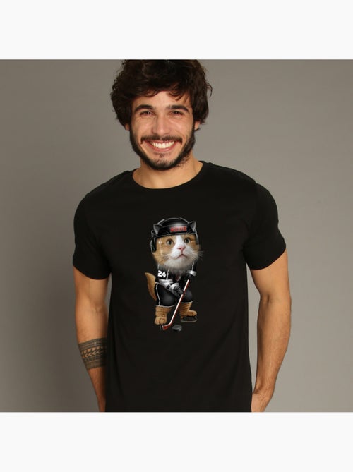 T-shirt Homme - TEAM HOCKEY CAT - Kiabi