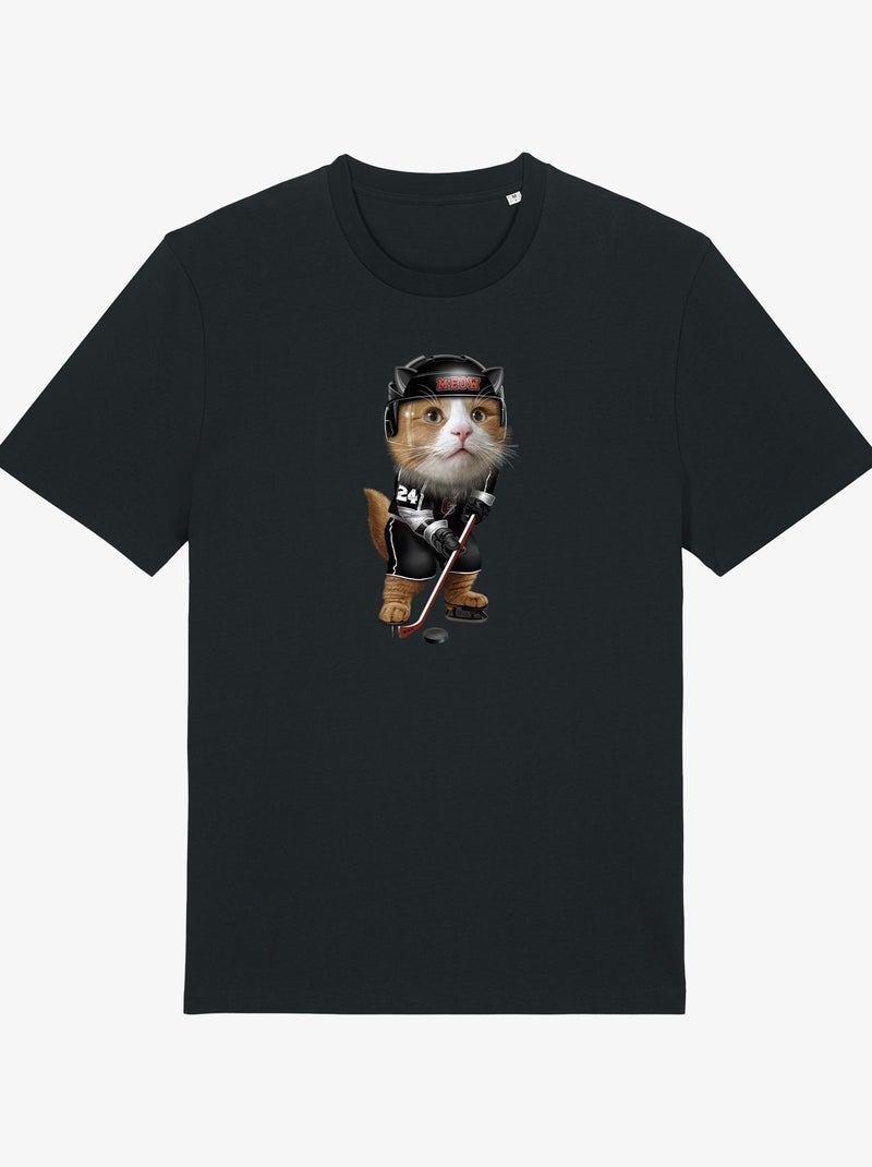 T-shirt Homme - TEAM HOCKEY CAT Noir - Kiabi