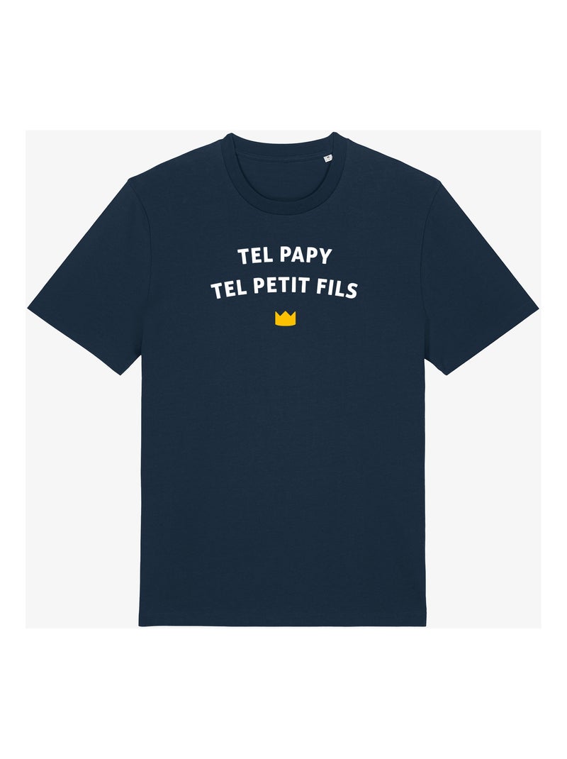 T-shirt Homme - TEL PAPY TEL PETIT FILS WAF Bleu marine - Kiabi