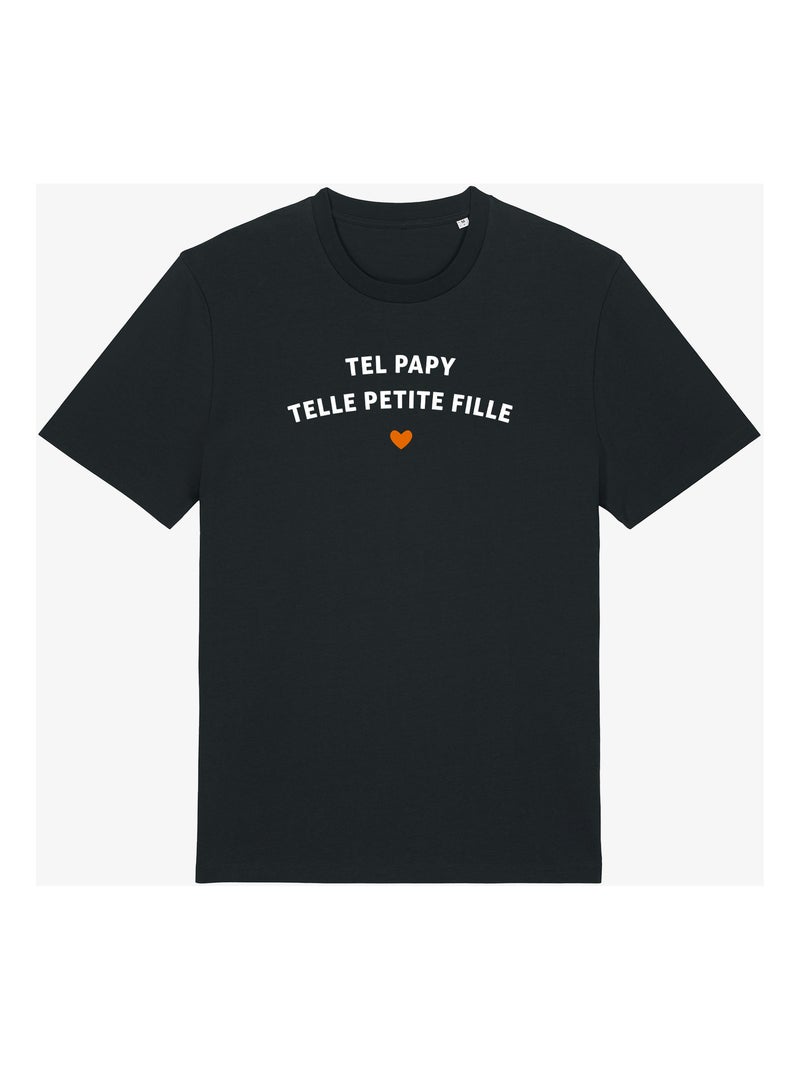 T-shirt Homme - TEL PAPY TELLE PETITE FILLE WAF Noir - Kiabi