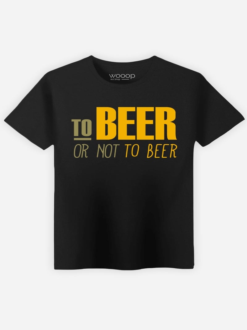 T-shirt Homme - TO BEER OR NOT TO BEER Noir - Kiabi