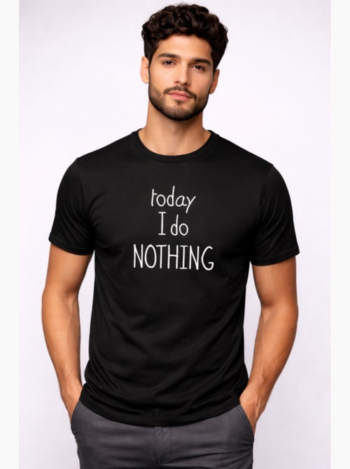 T-shirt Homme - TODAY I DO NOTHING - Kiabi T-shirt Homme - TODAY I DO NOTHING - Kiabi