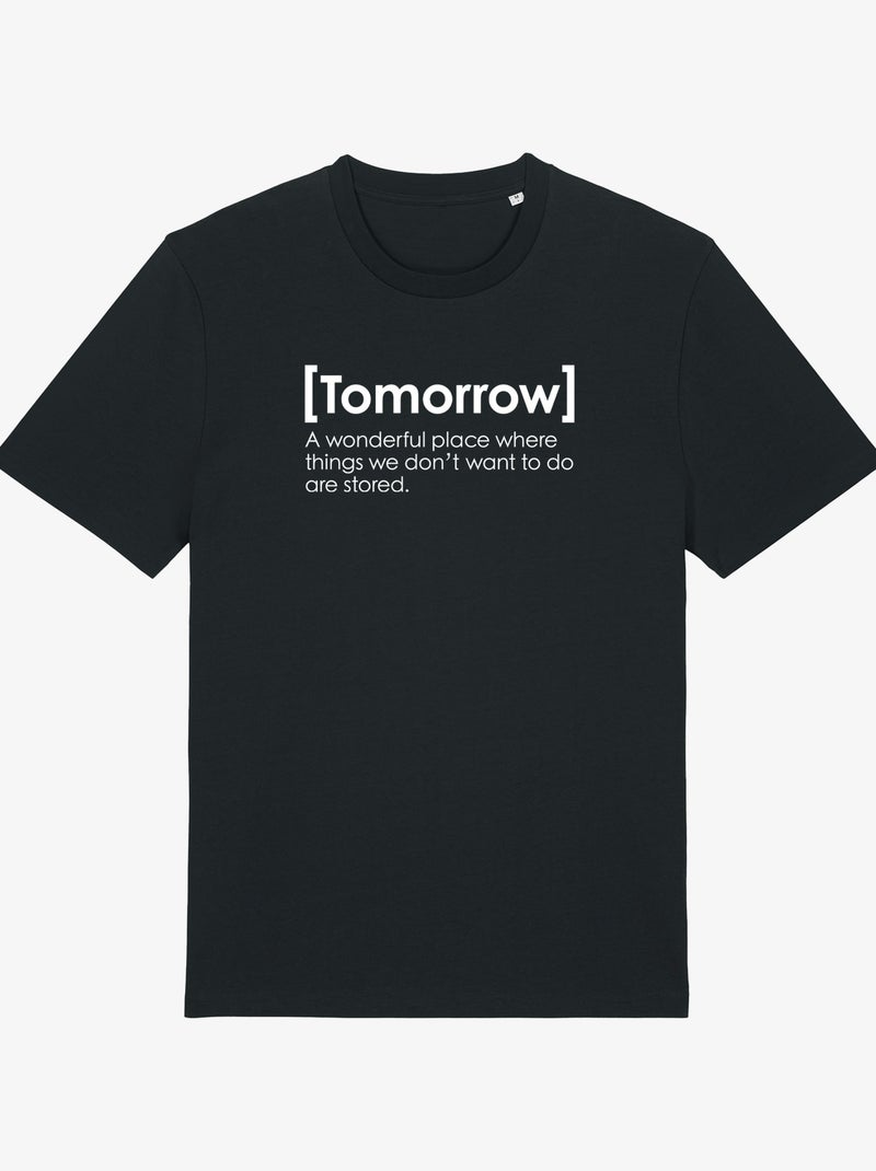T-shirt Homme - TOMOROW DEFINITION Noir - Kiabi