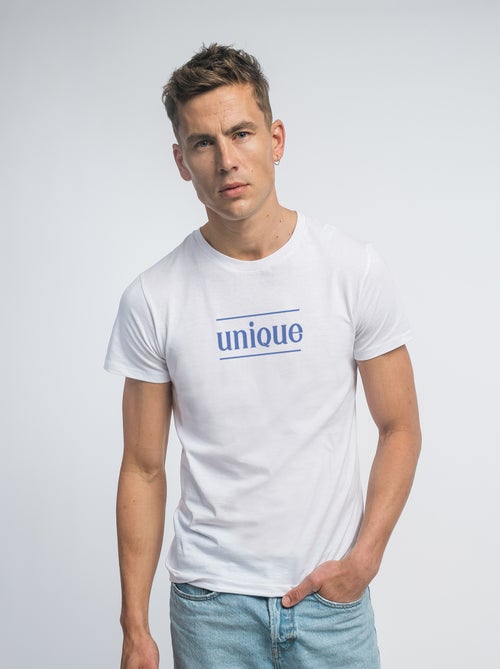 T-shirt Homme - UNIQUE WAF BLEU - Kiabi