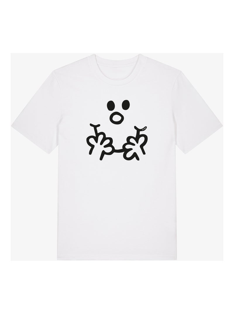 T-shirt Homme - VISAGE MONSIEUR Blanc - Kiabi