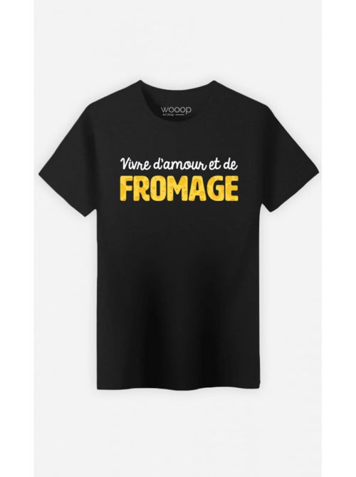T-shirt Homme - VIVRE D'AMOUR ET DE FROMAGE - Kiabi