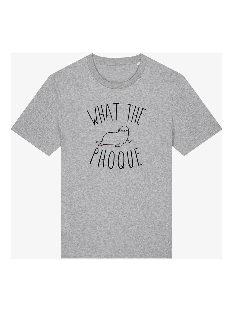 T-shirt Homme - WHAT THE PHOQUE Gris chiné - Kiabi