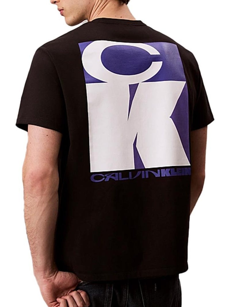 T-Shirt Homme Calvin Klein Jeans 20s Stack Noir - Kiabi