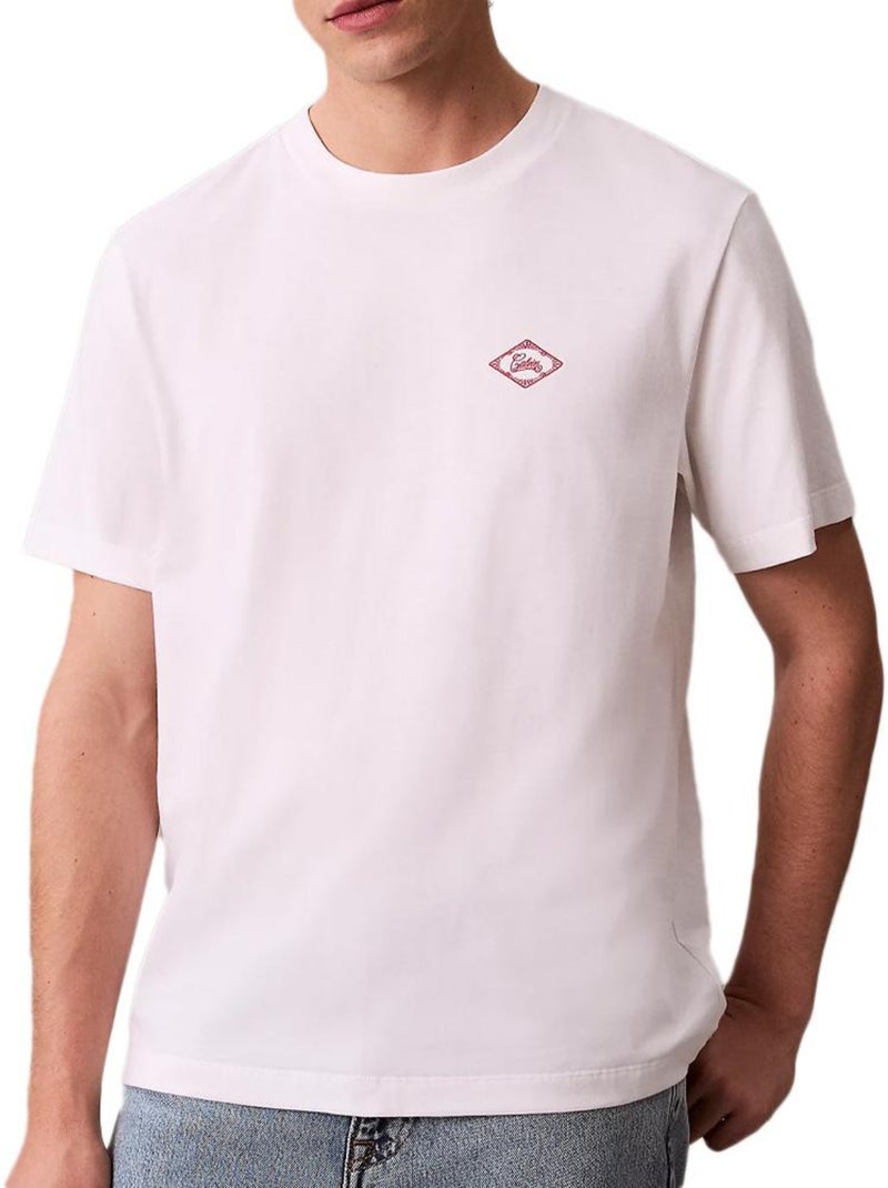 T-Shirt Homme Calvin Klein Jeans Blanc - Kiabi