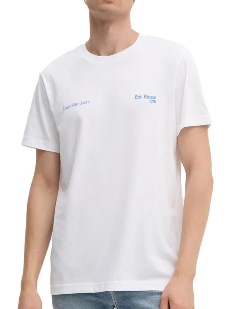 T-shirt Homme Calvin Klein Jeans Blanc - Kiabi
