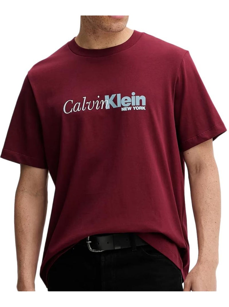 T-Shirt Homme Calvin Klein Jeans Rouge - Kiabi