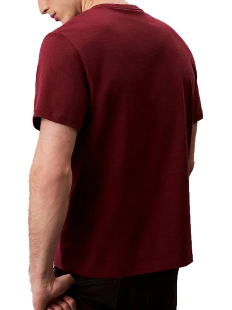 T-shirt homme calvin klein jeans Violet prune - Kiabi