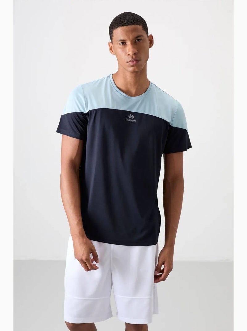 T-shirt homme color block à col rond tommy Bleu marine - Kiabi