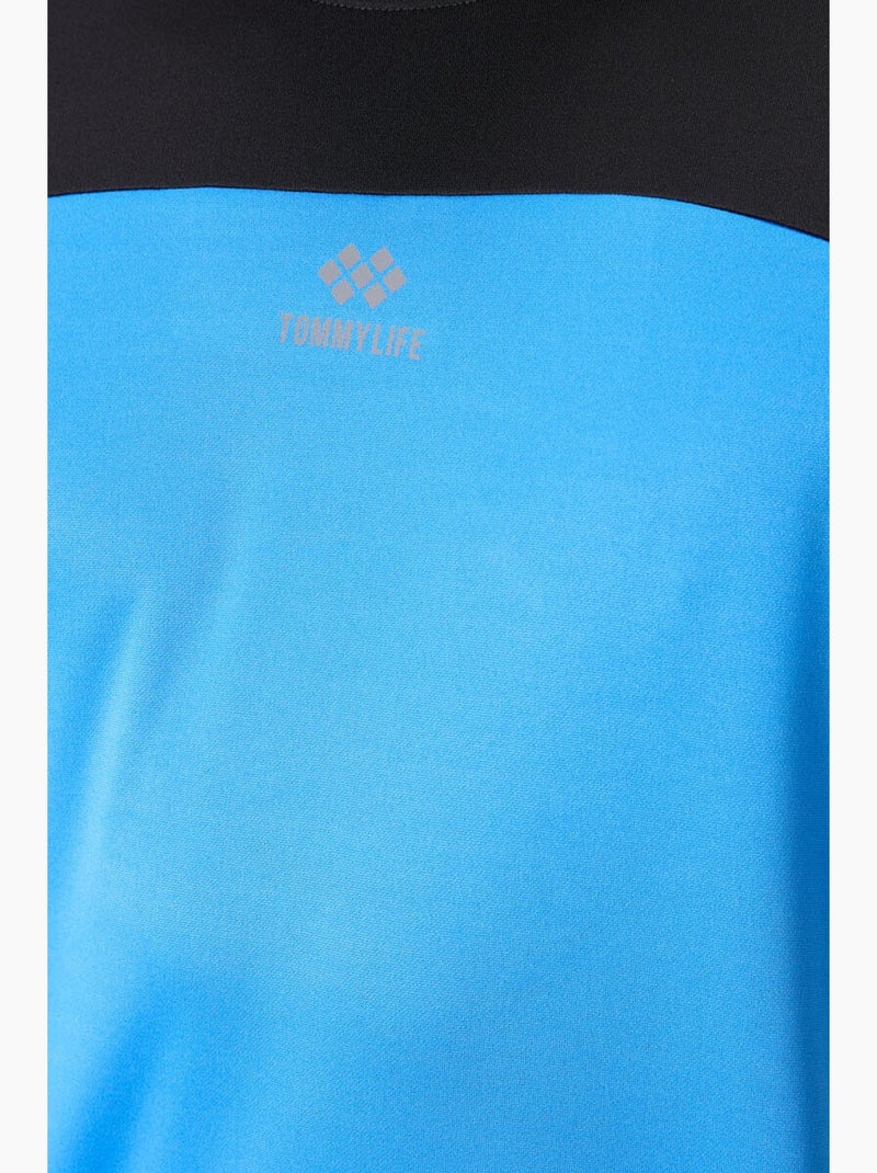 T-shirt homme color block à col rond tommy Bleu Noir - Kiabi