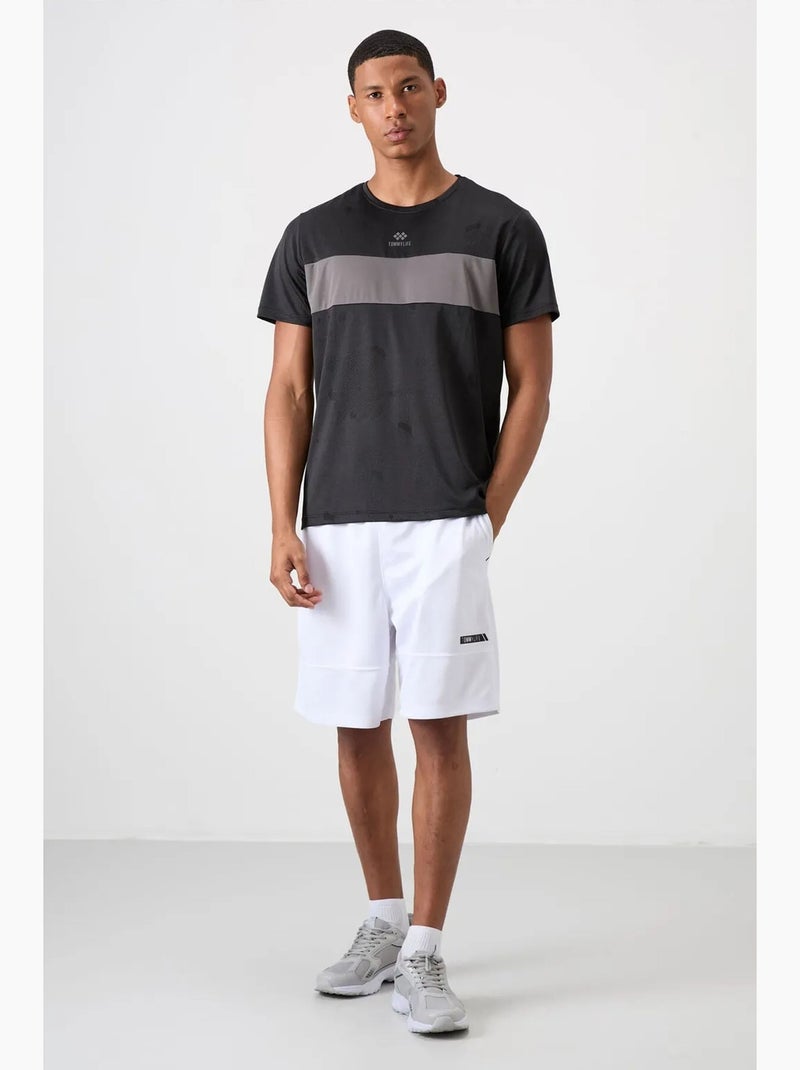 T-shirt homme color block à col rond tommy Noir Gris - Kiabi
