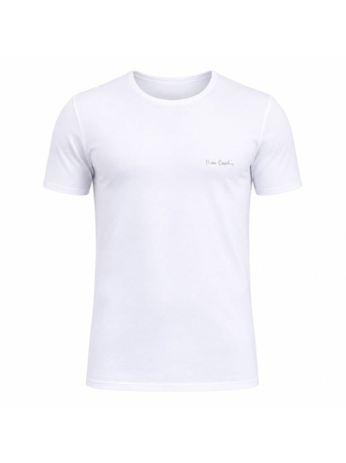 T-shirt homme en col rond avec broderie signature sur la poitrine pierre cardin - Kiabi
