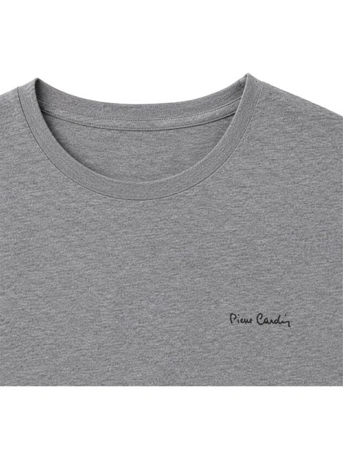 T-shirt homme en col rond avec broderie signature sur la poitrine pierre cardin - Kiabi T-shirt homme en col rond avec broderie signature sur la poitrine pierre cardin - Kiabi