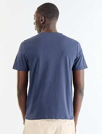 T-shirt en coton pour homme à col rond avec motif