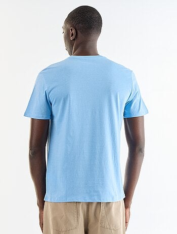 T-shirt en coton pour homme à col rond avec motif