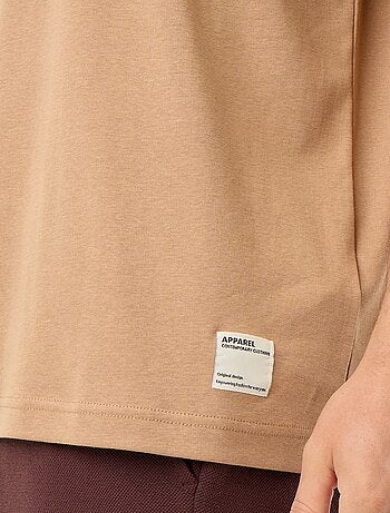 T-shirt homme en coton à col rond