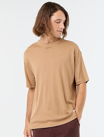 T-shirt homme en coton à col rond