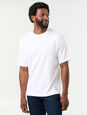 T-shirt homme en coton à col rond
