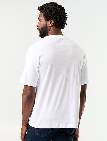 T-shirt homme en coton à col rond
