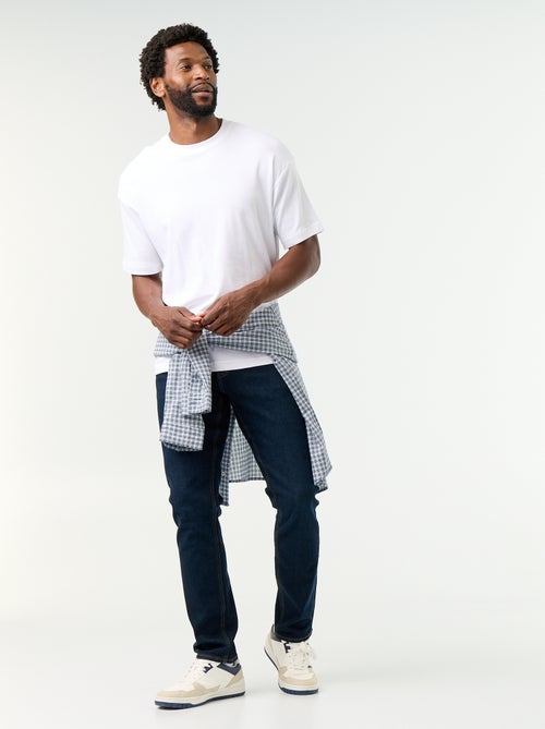 T-shirt homme en coton à col rond - Kiabi