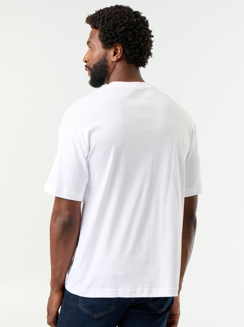 T-shirt homme en coton à col rond - Kiabi