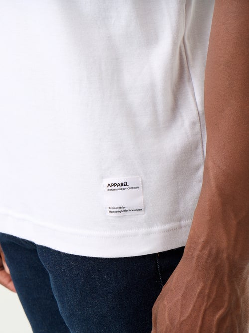T-shirt homme en coton à col rond - Kiabi