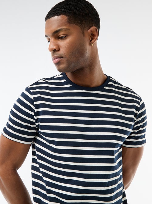 T-shirt homme en coton à col rond - Kiabi