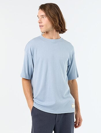 T-shirt homme en coton à col rond